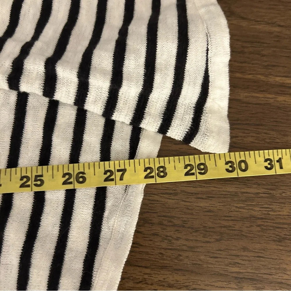 LILLA P black and white stripe open cardigan S - Picture 11 of 12